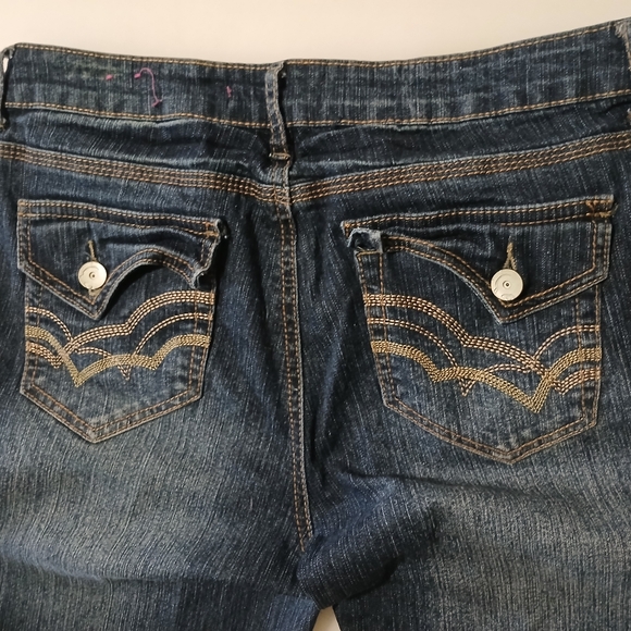 Loop 18 Size 11 Stretch Super Fancy Pockets Gold Stitching Design Factory Fading - Picture 10 of 11